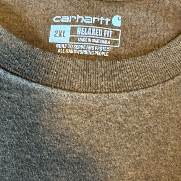 Carhartt Tan Logo Pocket Tee Size 2XL - Picture 3 of 4
